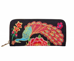 Peňaženka Peacock Fashion - čierna